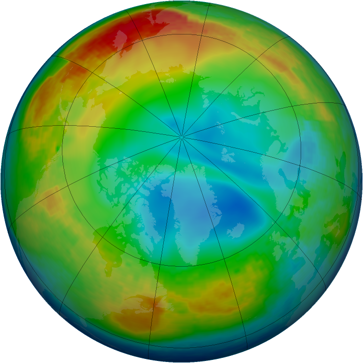 Arctic ozone map for 29 December 2002